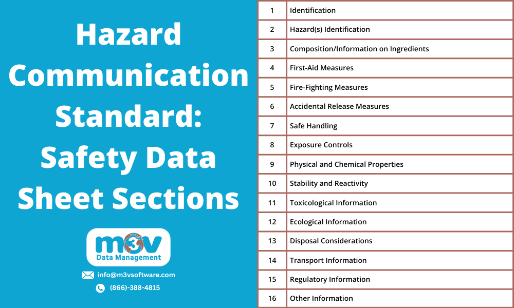 hazard communication standard: sds sections